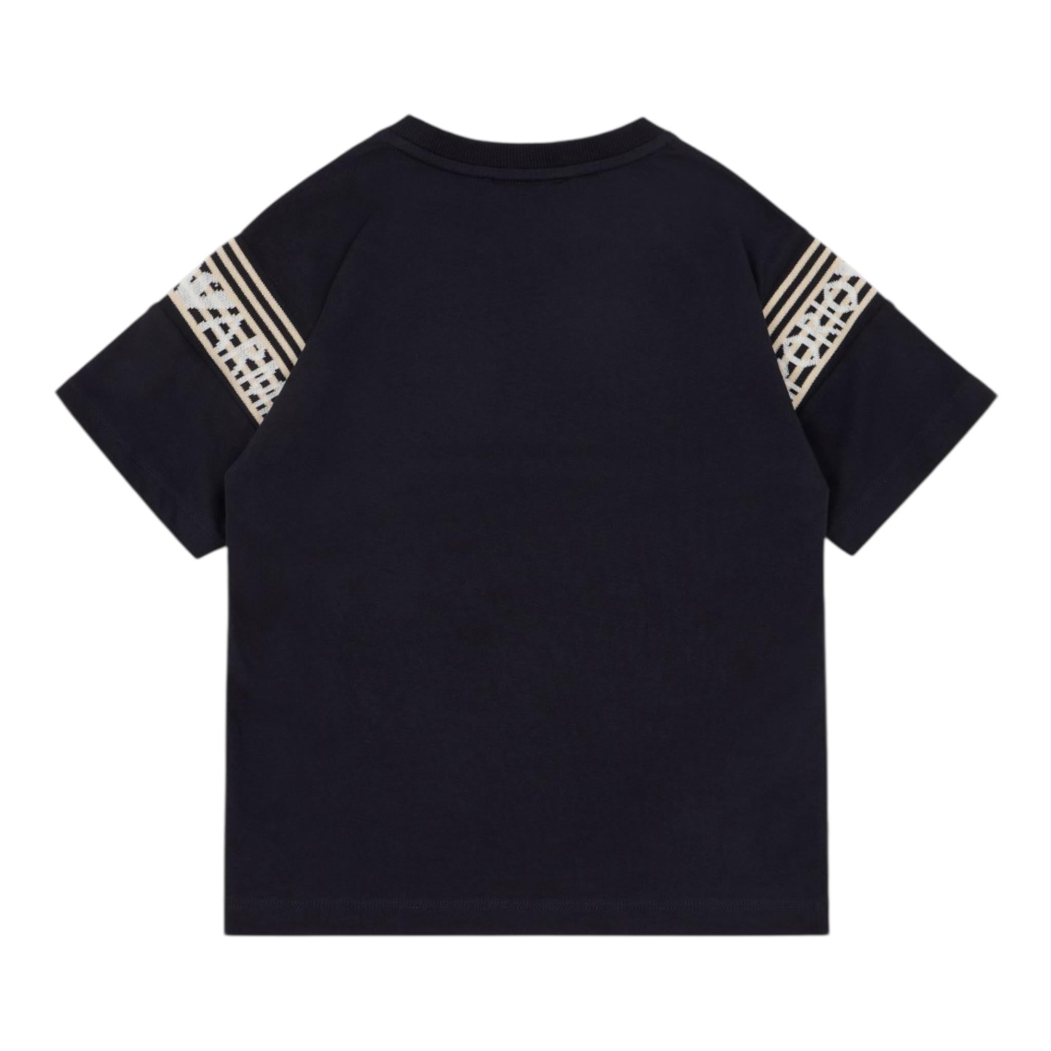 Emporio Armani T-Shirt Girocollo Tinta Unita con Logo per Bambino EB000121X BLU EMPORIO ARMANI 