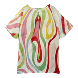 Emilio Pucci Half Sleeve Dress Multicolor Fantasy Print For Girls