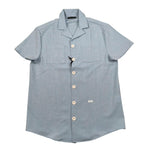 Daniele Alessandrini Camicia Mezza Manica Tinta Unita per Bambino 1236C002300 AZZURRO DANIELE ALESSANDRINI 