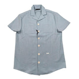 Daniele Alessandrini Camicia Mezza Manica Tinta Unita per Bambino 1236C002300 AZZURRO DANIELE ALESSANDRINI 