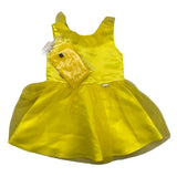 Liu Jo Solid Color Sleeveless Dress With Yellow Tulle For Girls