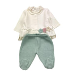 NINNAOH completo 2pz bicolore maglia-ghettina Bianco/rosa per Neonata I2471C BIANCO/AZZURRO NINNAOH 