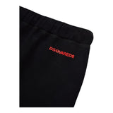 DSQUARED2 pantalone tuta tinta unita con stampa logo Nero per Bambino DQ2458 NERO DSQUARED2 