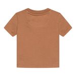 Calvin Klein T-Shirt Girocollo Tinta Unita con Logo per Neonato IN0IN0001 CAMMELLO CALVIN KLEIN 