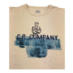 C.P. Company T-Shirt Girocollo Tinta Unita con Stampa per Bambino CUM00H AVORIO C.P. COMPANY 