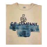 C.P. Company T-Shirt Girocollo Tinta Unita con Stampa per Bambino CUM00H AVORIO C.P. COMPANY 