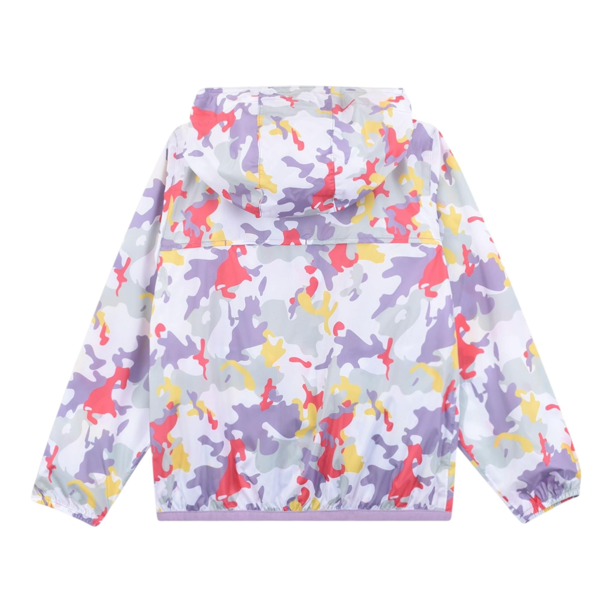 K-Way Giubbino Stampa Fantasia con Cappuccio per Bambina K6115BW BIANCO K-WAY 