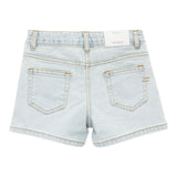 Vicolo Short Solid Color with Adjustable Waistband Blue for Girls