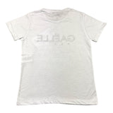 Gaelle T-Shirt Crew Neck Solid Color with Contrast Print White for Kids