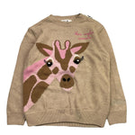 SAINT BARTH maglia girocollo tinta unita con stampa  Sabbia per Bambina PRC000001 SABBIA SAINT BARTH 