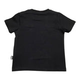 Daniele Alessandrini Solid Color Crew Neck T-Shirt With Black Logo Print For Newborns