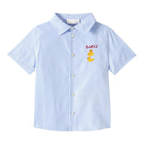 Gucci Camicia Mezza Manica Fantasia Quadretti per Neonato 810887 BIANCO/BLU GUCCI 