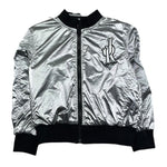 John Richmond Giubbino Reversibile con Zip Bicolore per Bambina RGP26037GB NERO/ARGENTO JOHN RICHMOND 