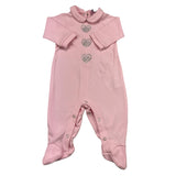 Chiara Ferragni Baby Girl Solid Color Long Sleeve Romper Pink