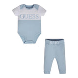 Guess Completo 2 Pezzi Body-Pantalone Tinta Unita per Neonato H2RW03J1311M AZZURRO GUESS 