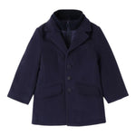 SARABANDA cappotto tinta unita con bottoni Blu per Bambino 07180 BLU SARABANDA 