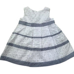 Le Bebe Abito Giromanica Tinta Unita con Ricami per Neonata LBG0692 BIANCO LE BEBE 
