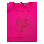 LIU JO felpa modello crop tinta unita con stampa Fuxia per Bambina GF4092XX FUXIA LIU JO 