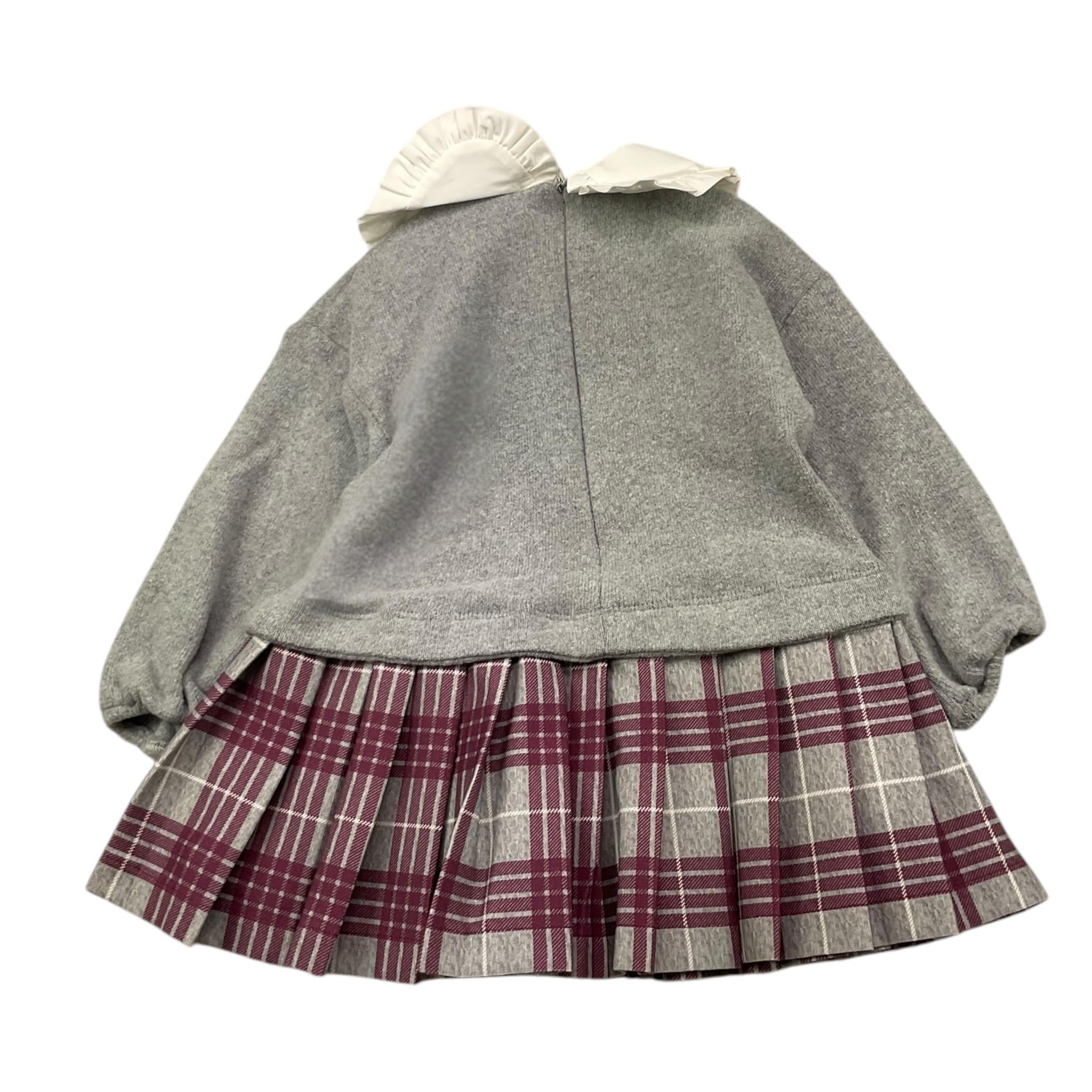 LE BEBE' abito tinta unita con fantasia a righe Grigio per Neonata LBG6080 GRIGIO LE BEBE' 