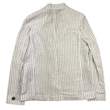 Manuel Ritz Jacket Solid Color Striped Pattern White For Boys