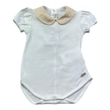 Le Bebe Body Mezza Manica Tinta Unita con Colletto per Neonata LBG6338 BIANCO LE BEBE 