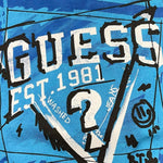 GUESS shirt girocollo tinta unita con stampa Cobalto per Neonato N4YI01K8HM4XX COBALTO GUESS 
