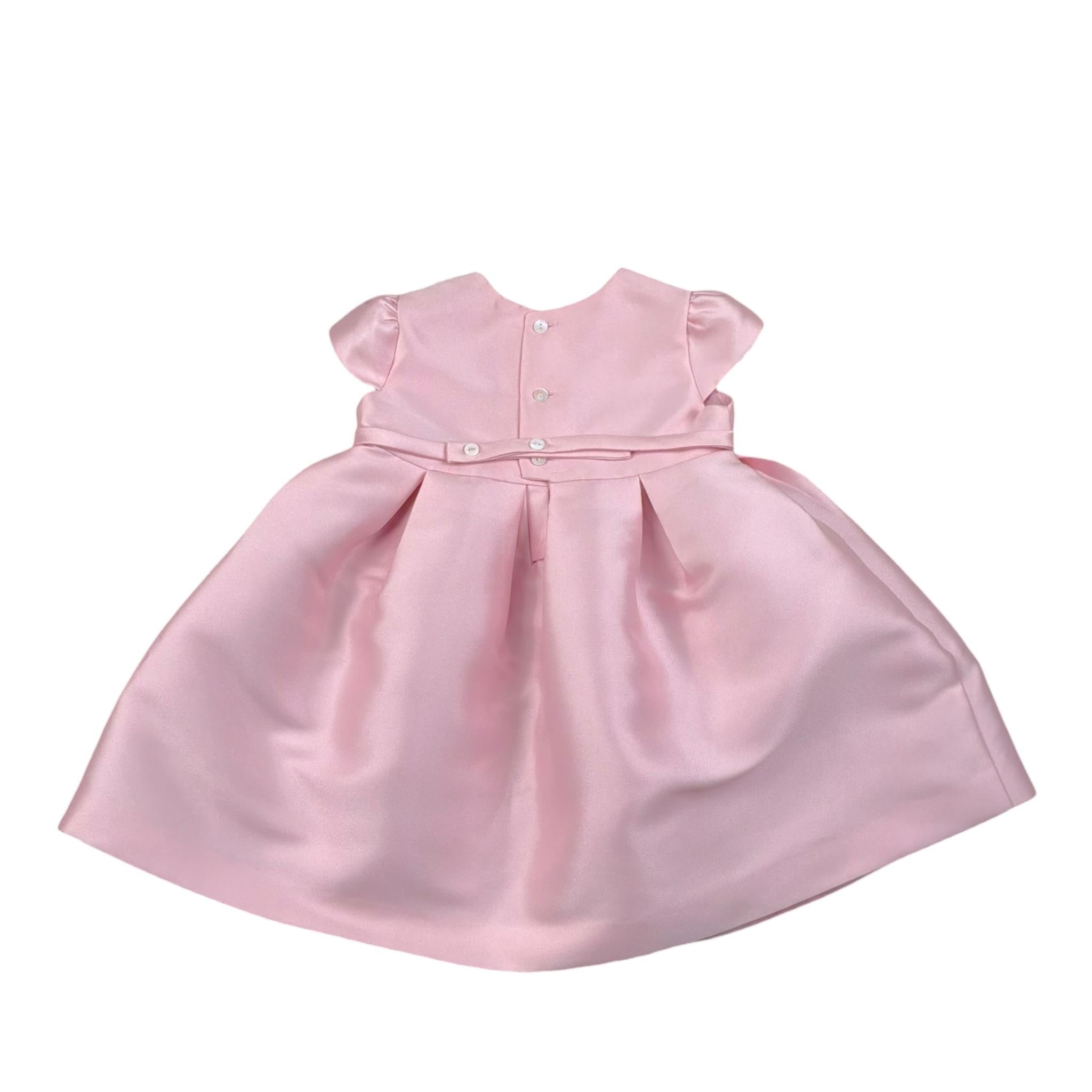 Amaya Abito Mezza Manica Tinta Unita con Fiocco per Neonata 554127 ROSA AMAYA 