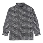 John Richmond Camicia Manica Lunga Tinta Unita con Stampe Logo per Bambino RIP25076CAJ NERO JOHN RICHMOND 