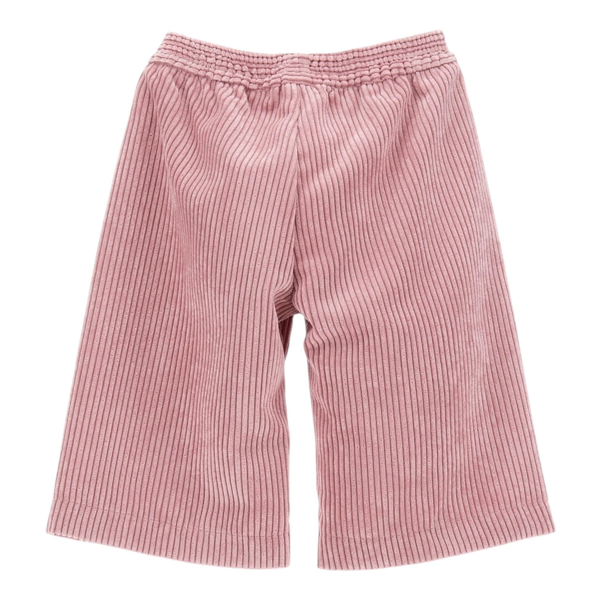 MONNALISA pantalone tinta unita modello palazzo Rosa per Neonata 37D407 ROSA MONNALISA 
