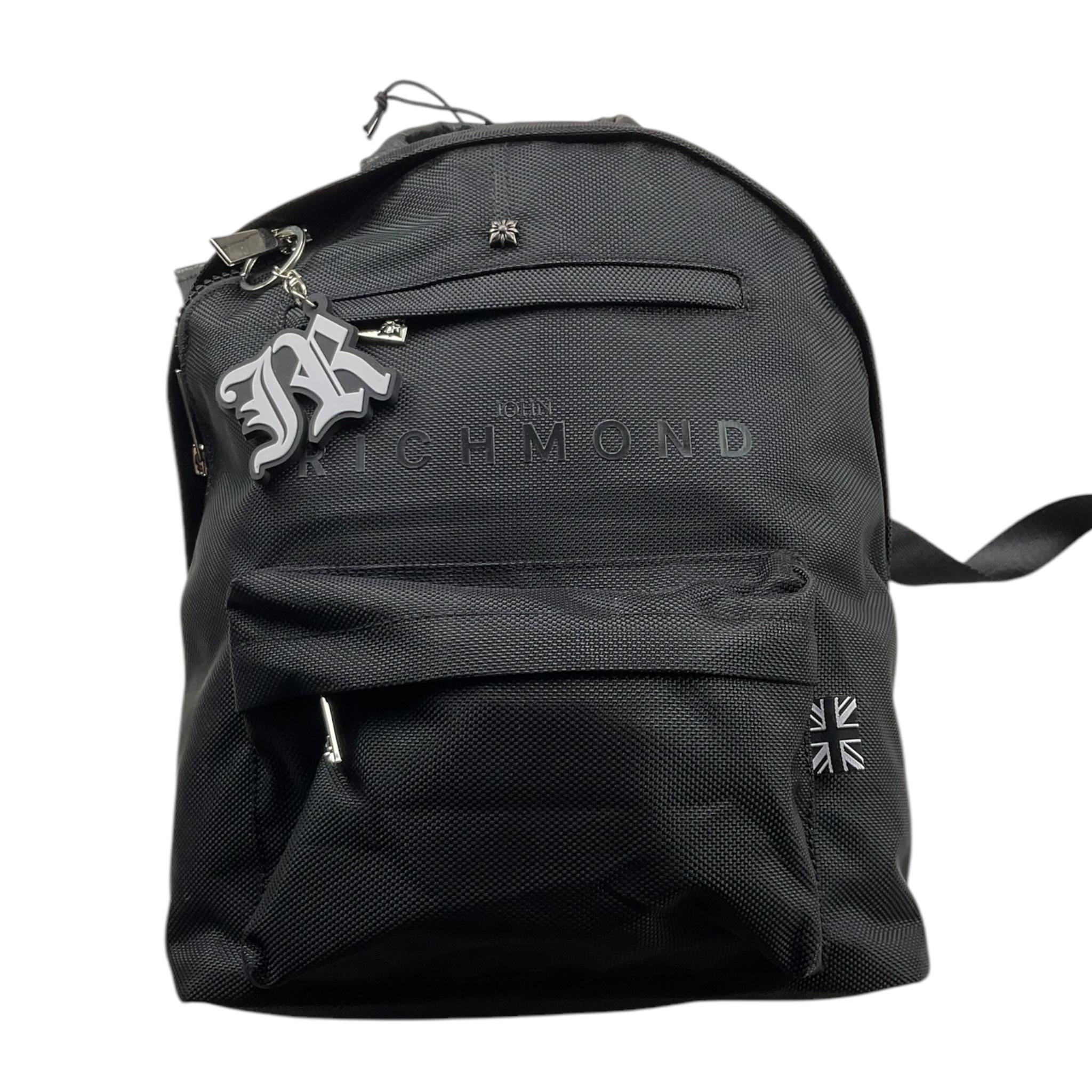JOHN RICHMOND zaino tinta unita con stampa logo Nero per Bambino RBA25015ZA NERO JOHN RICHMOND 