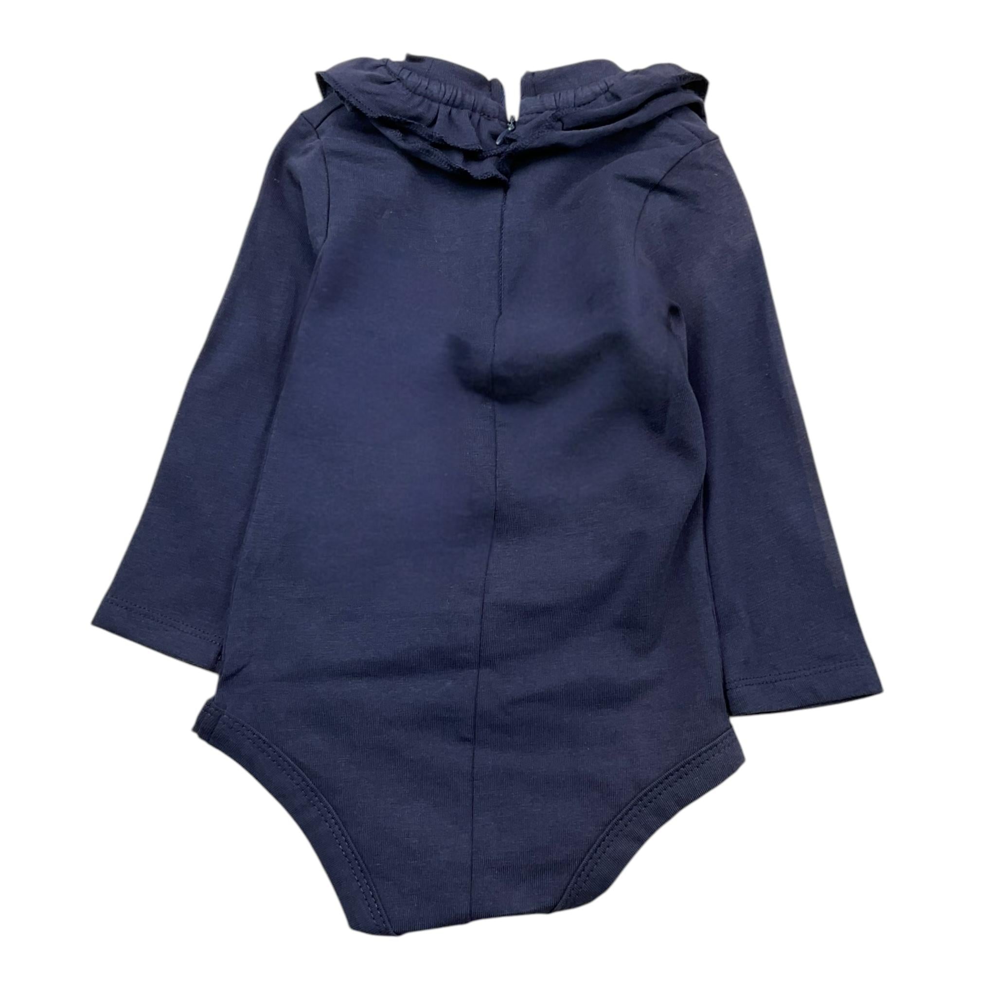 TRUSSARDI bordy tinta unita con stampa Blu per Neonata TIA25161BD BLU TRUSSARDI 