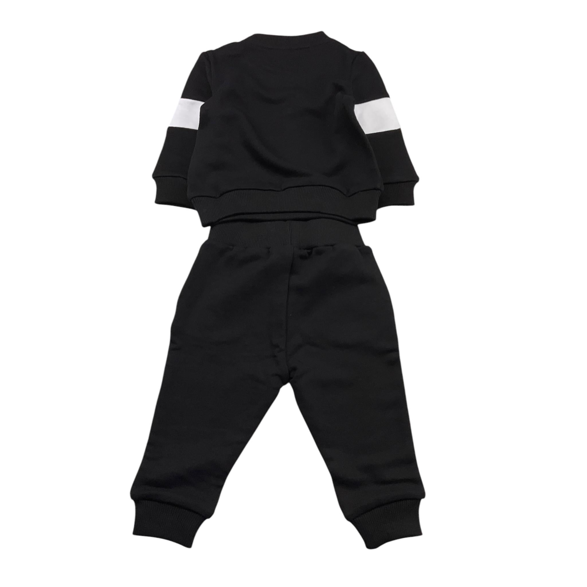 DANIELE ALESSANDRINI completo 2pz felpa-pantalone tinta unita Nero per Neonato 1291T00083 NERO DANIELE ALESSANDRINI 