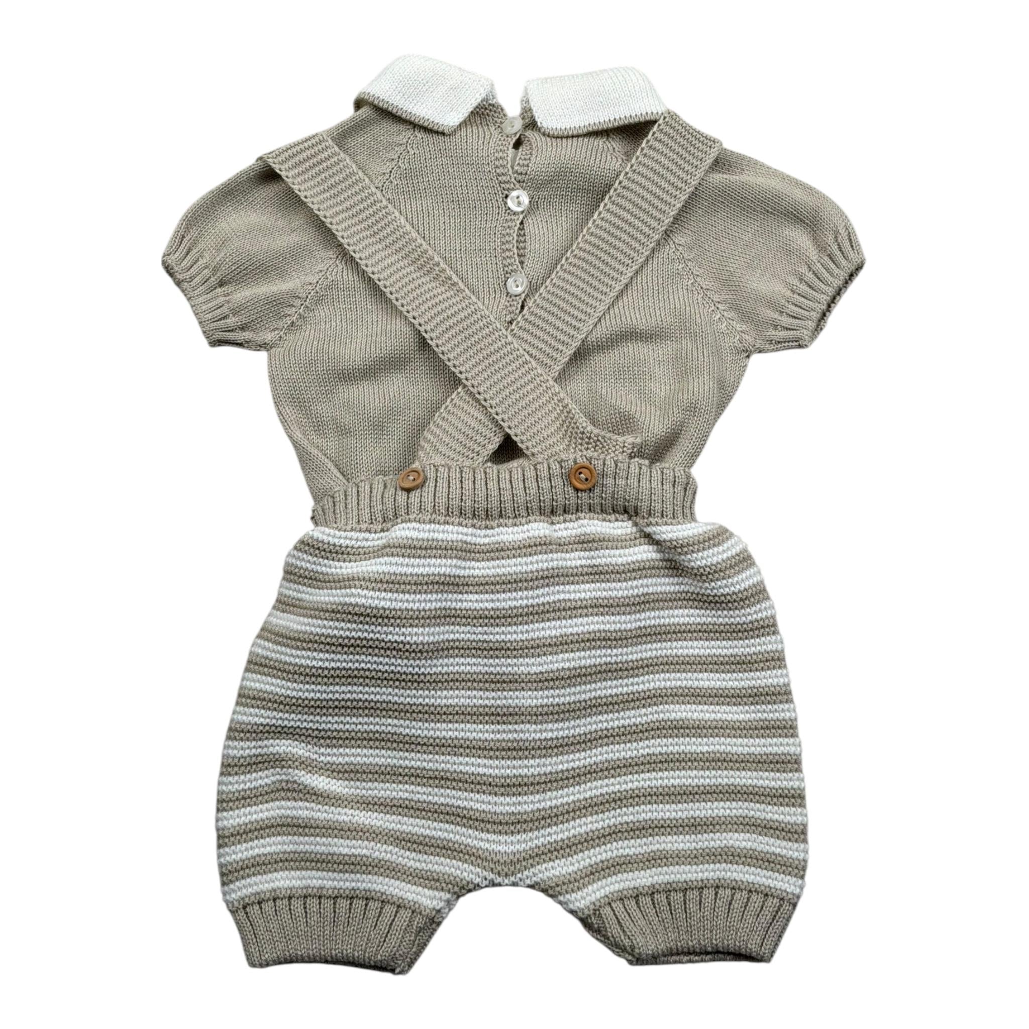 Juliana Completo 2 Pezzi Maglia-Salopette per Neonato 25202 BEIGE JULIANA 