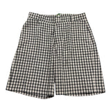 Kenzo Bermuda Solid Color Checkered Pattern Adjustable Waist Black For Baby