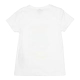 Dixie T-Shirt Tinta Unita Girocollo con Stampa per Bambina MBC5030G39 BIANCO DIXIE 