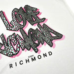 John Richmond Completo 2 Pezzi Canotta Tinta Unita con Stampa-Short per Bambina RGP26120CJ BIANCO JOHN RICHMOND 
