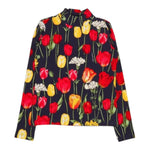 DOLCE & GABBANA shirt tinta unita mezzo collo con stampa Blu per Bambina L5JTLE BLU DOLCE & GABBANA 