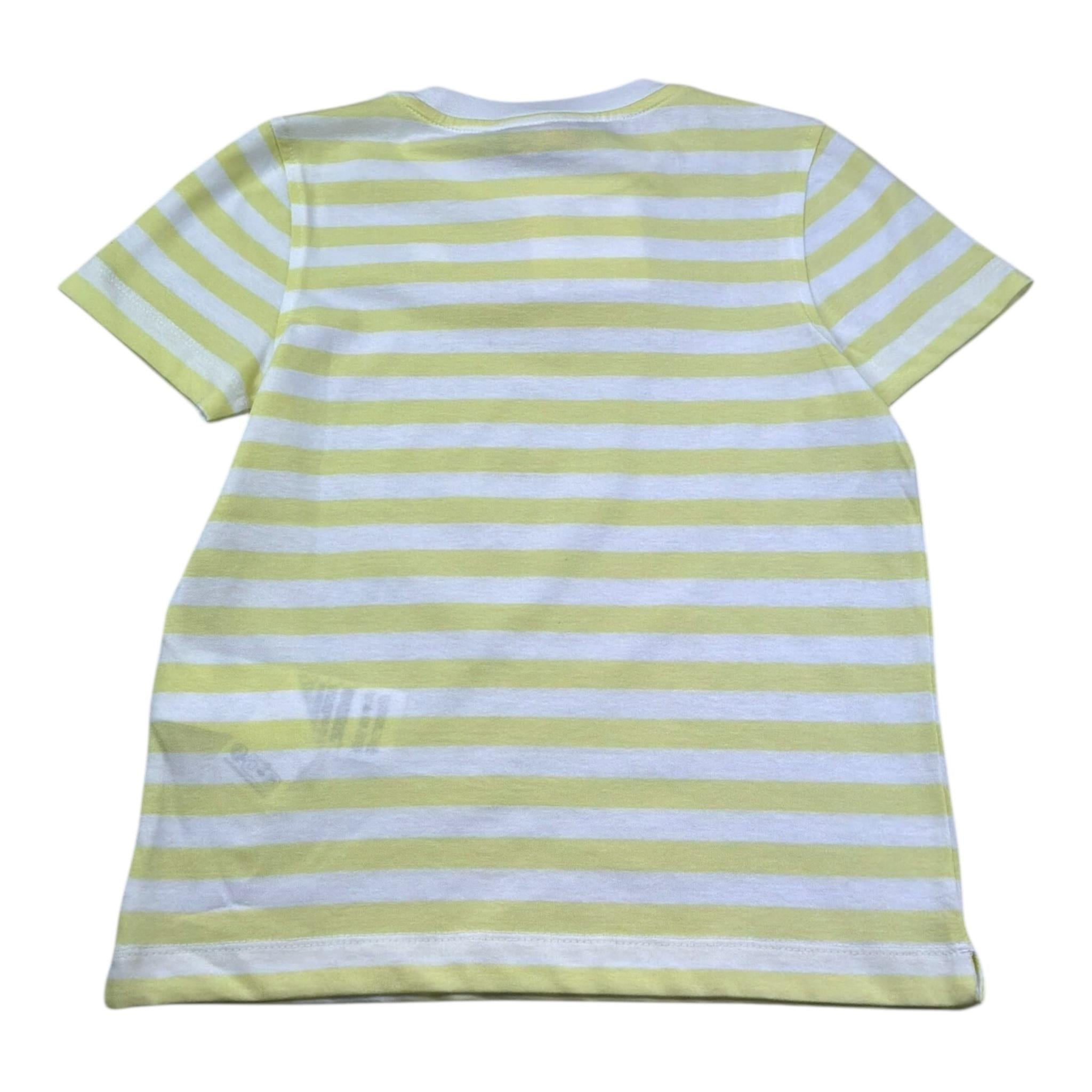 K-Way T-Shirt Girocollo Tinta Unita con Fantasia A Righe per Bambino K2151MW BIANCO K-WAY 
