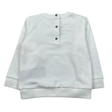 Balmain Felpa Chiusa Girocollo tinta unita con Logo Bianco per Bambino BV4560X BIANCO BALMAIN 