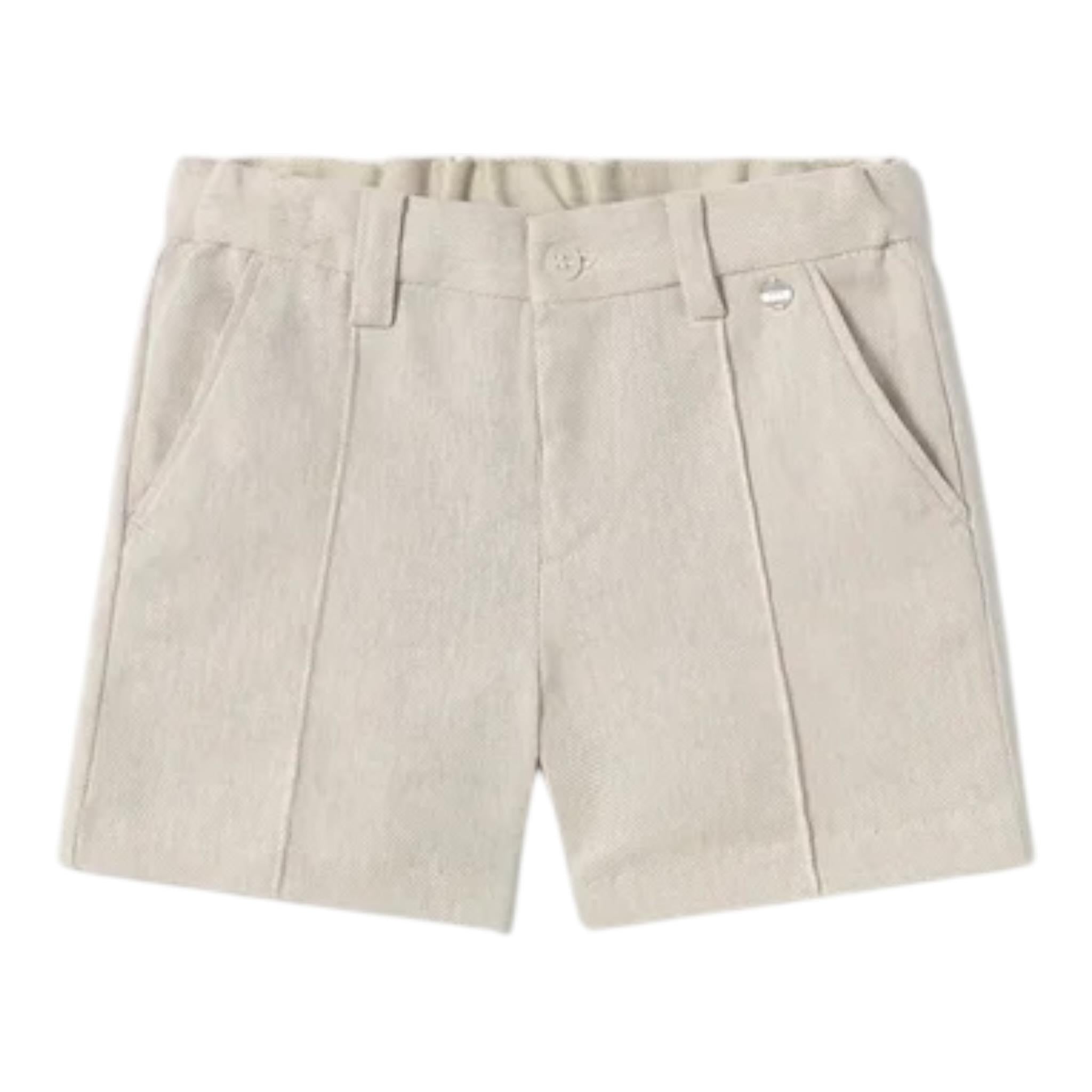 Mayoral Bermuda Tinta Unita con Girovita Regolabile per Neonato 1240 BEIGE MAYORAL 