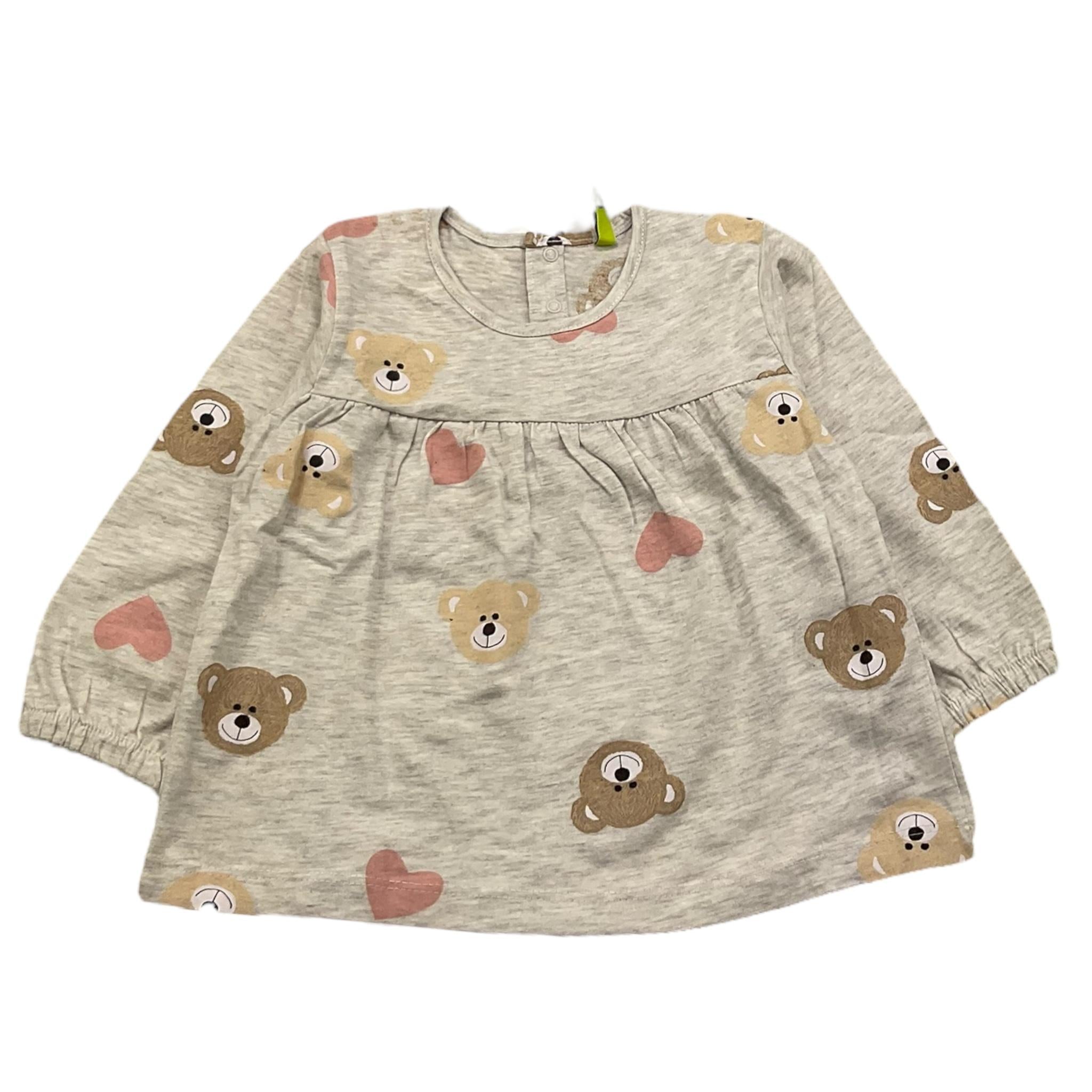 LOSAN shirt girocollo tinta unita con stampe Grigio per Neonata 51033197694011 GRIGIO LOSAN 