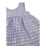 Magil Abito Bicolore con Fantasia A Quadri per Bambina HN20106 BIANCO/LILLA MAGIL 