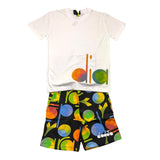 Diadora Complete 2 Piece T-shirt-Bermuda Two-Tone White/Black For Newborns