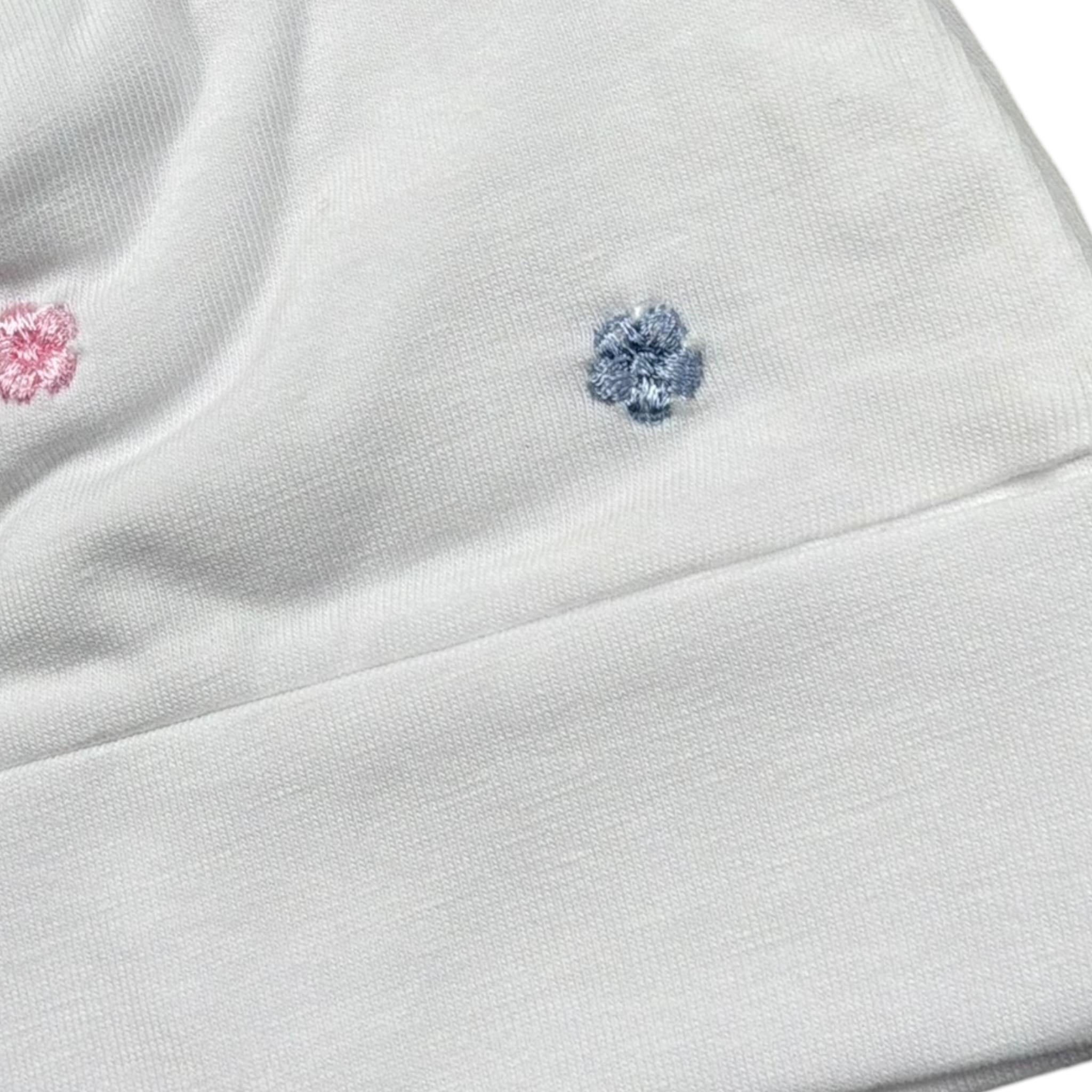 Lalalu' Cappello Tinta Unita con Ricami per Neonata CAL6M BIANCO LALALU' 