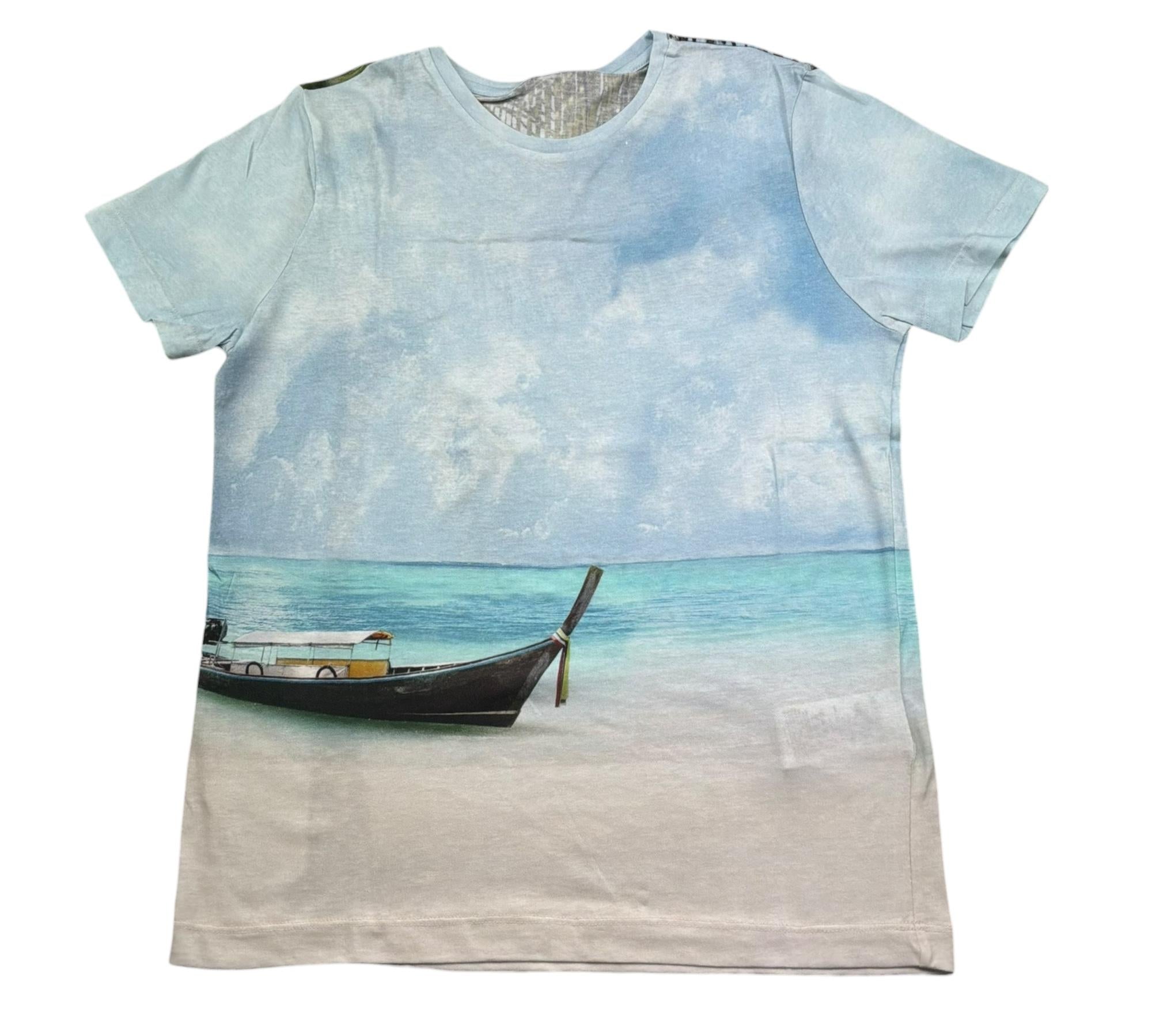 Monnalisa T-Shirt Girocollo Tinta Unita con Stampa per Bambino 253612 MULTICOLOR MONNALISA 