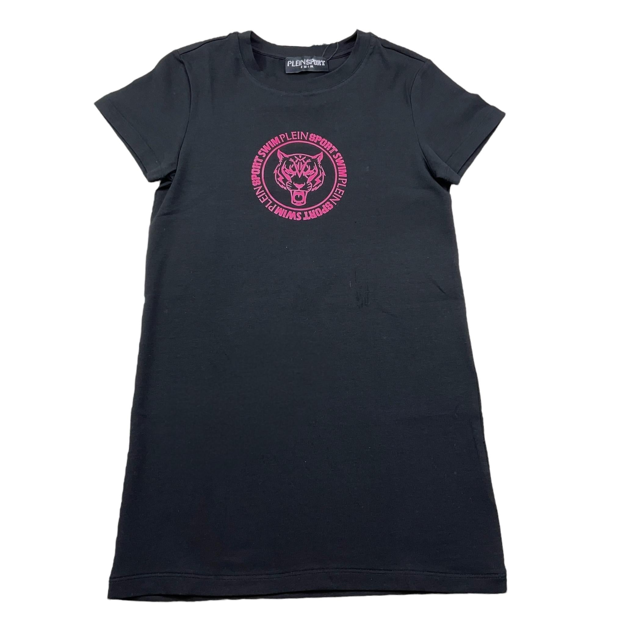 Plein Sport Swim T-Shirt Mezza Manica Tinta Unita con Logo per Bambina PS25KGTS06 NERO PLEIN SPORT SWIM 