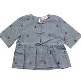 Saint Barth Camicia Mezza Manica Fantasia A Righe per Bambina ALYSON BLU SAINT BARTH 