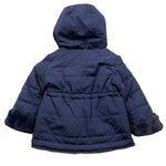 MINI BANDA giubbino tinta unita con cappuccio Blu per Neonata 31774 BLU MINI BANDA 