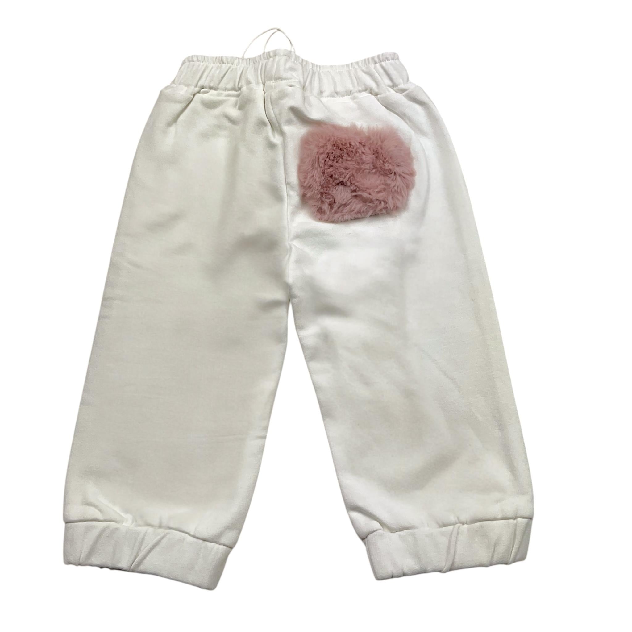 M+E' pantalone tinta unita con elastico in vita Bianco per Neonata UE1088N BIANCO M+E' 