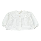 Petit Indi Cardigan Tinta Unita con Bottoni per Neonata SS25B2018X BIANCO PETIT INDI 